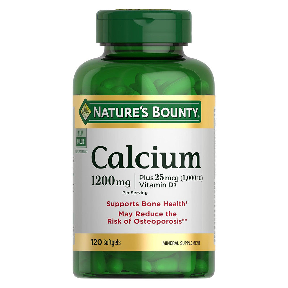 Natures Bounty Calcium 1200 Mg Plus Vitamin D Softgels, 120 Ea